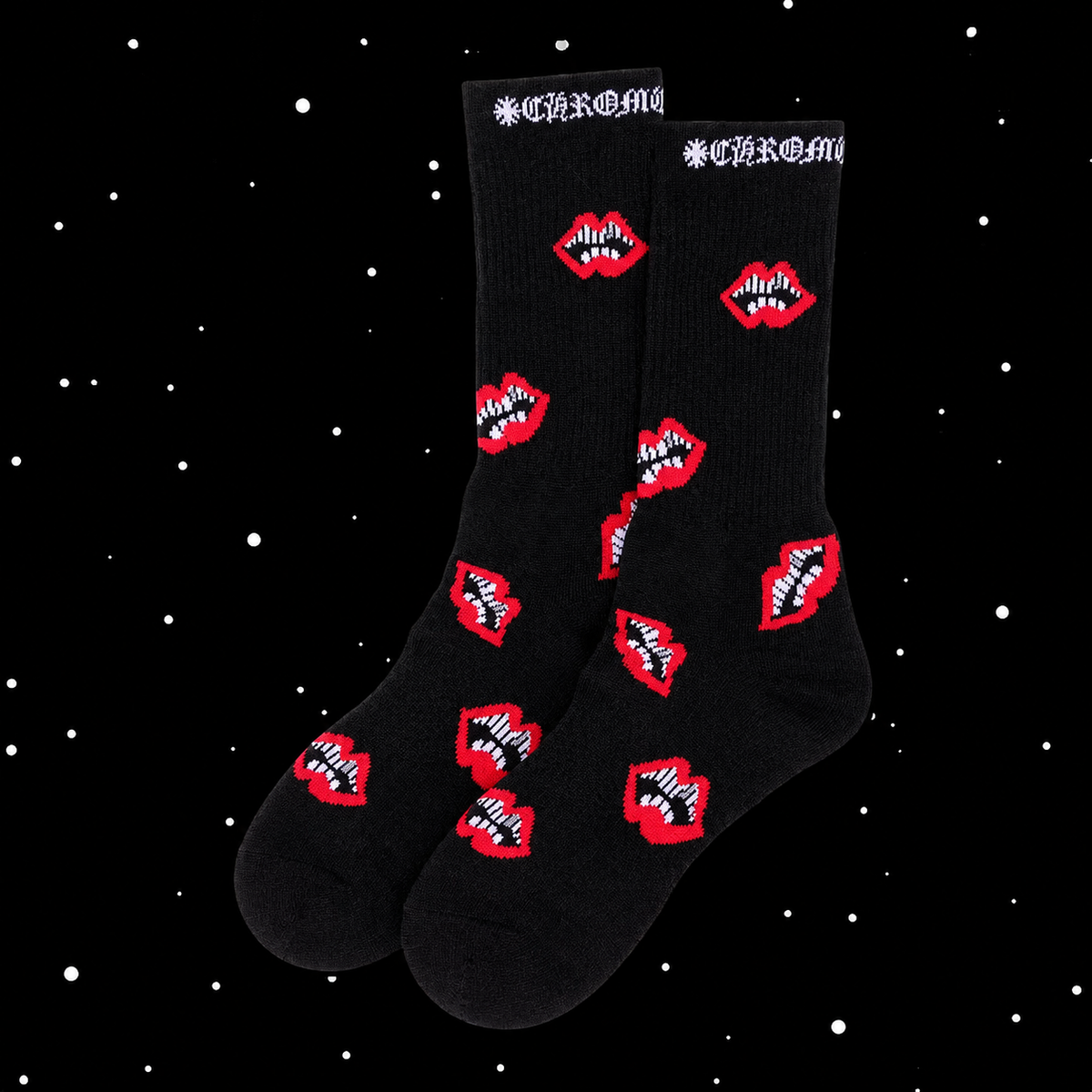 Silver heart socks