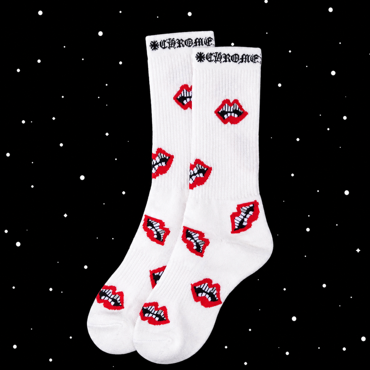 Silver heart socks